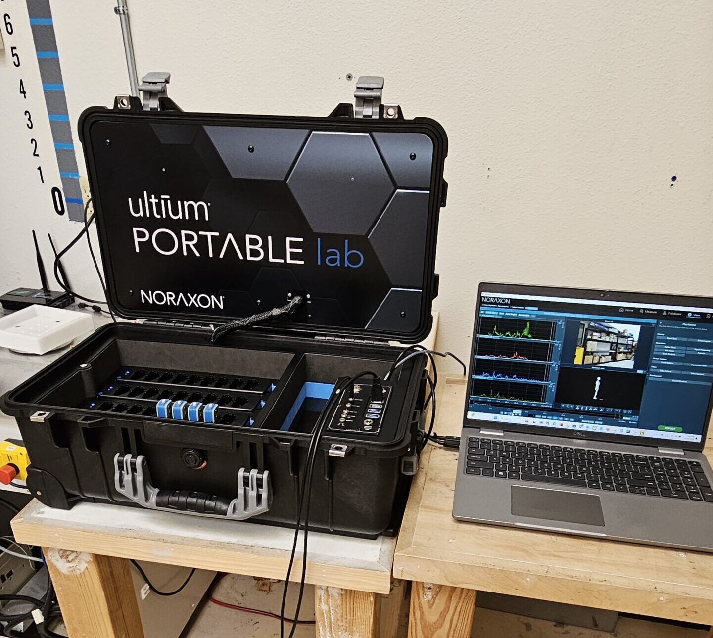 Ultium Portable Lab in a Warehouse setting, being used for Ergonomics assessments. Ultium Portable Lab in a Warehouse setting, being used for Ergonomics assessments.