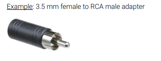 RCA male to 3.5 mm adapter
