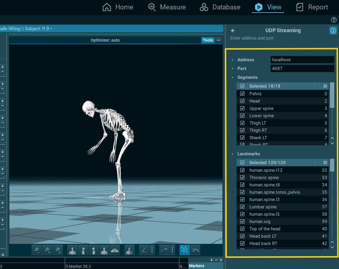 Unity stream – select options