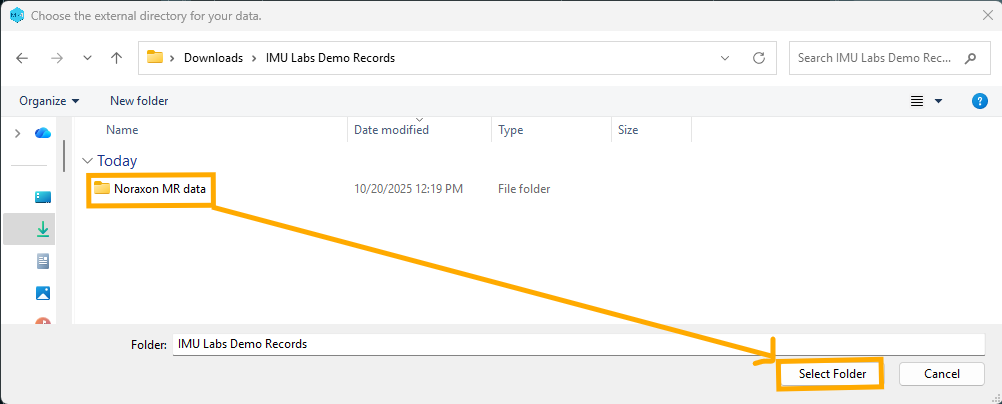 import demo records file explorer