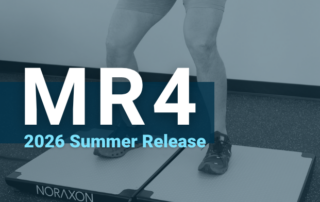 MR4 2026 Summer Release Promotional Image with Noraxon's new 1D Vector Force Plates